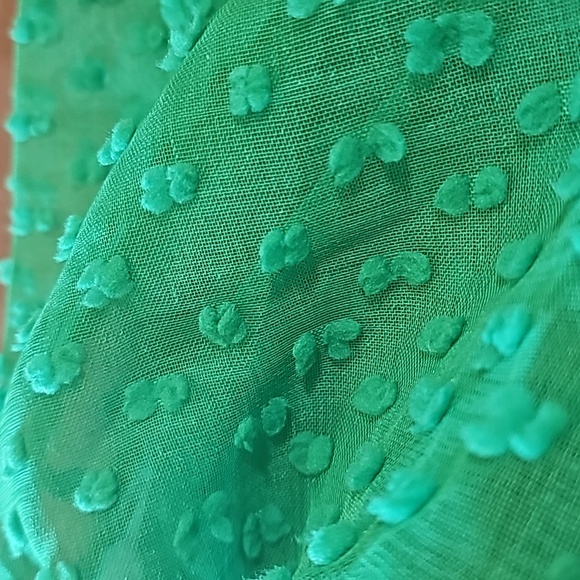 Puff sleeve top Christmas green - Picture 5 of 6